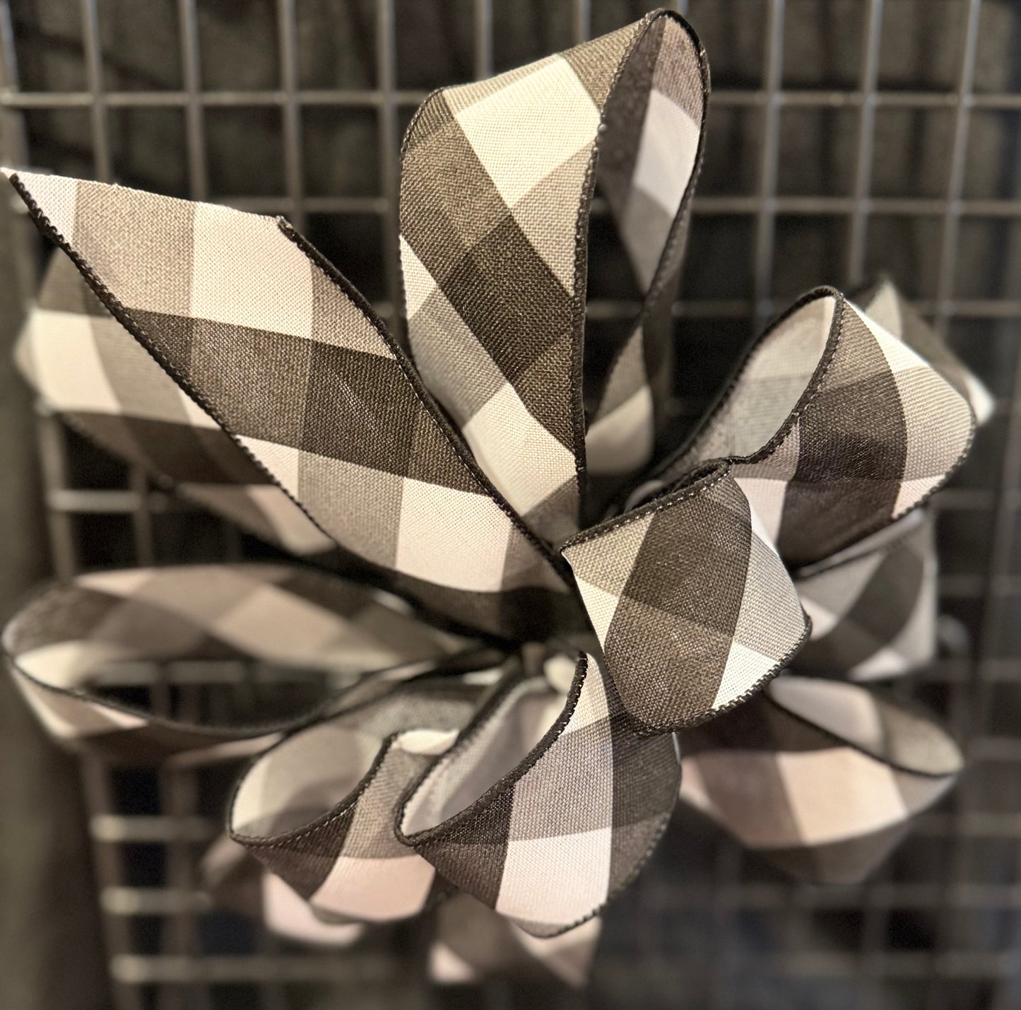 Classic Black & White Buffalo Check Bow