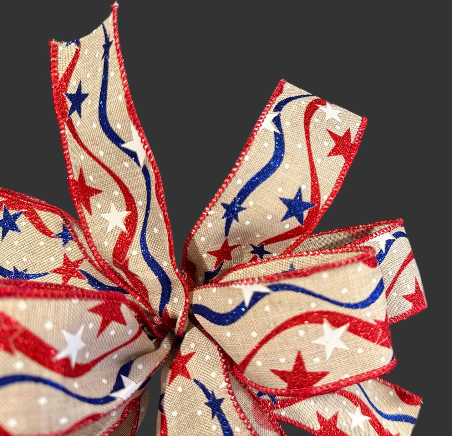 Patriotic Stars & Stripes Decorative Bow