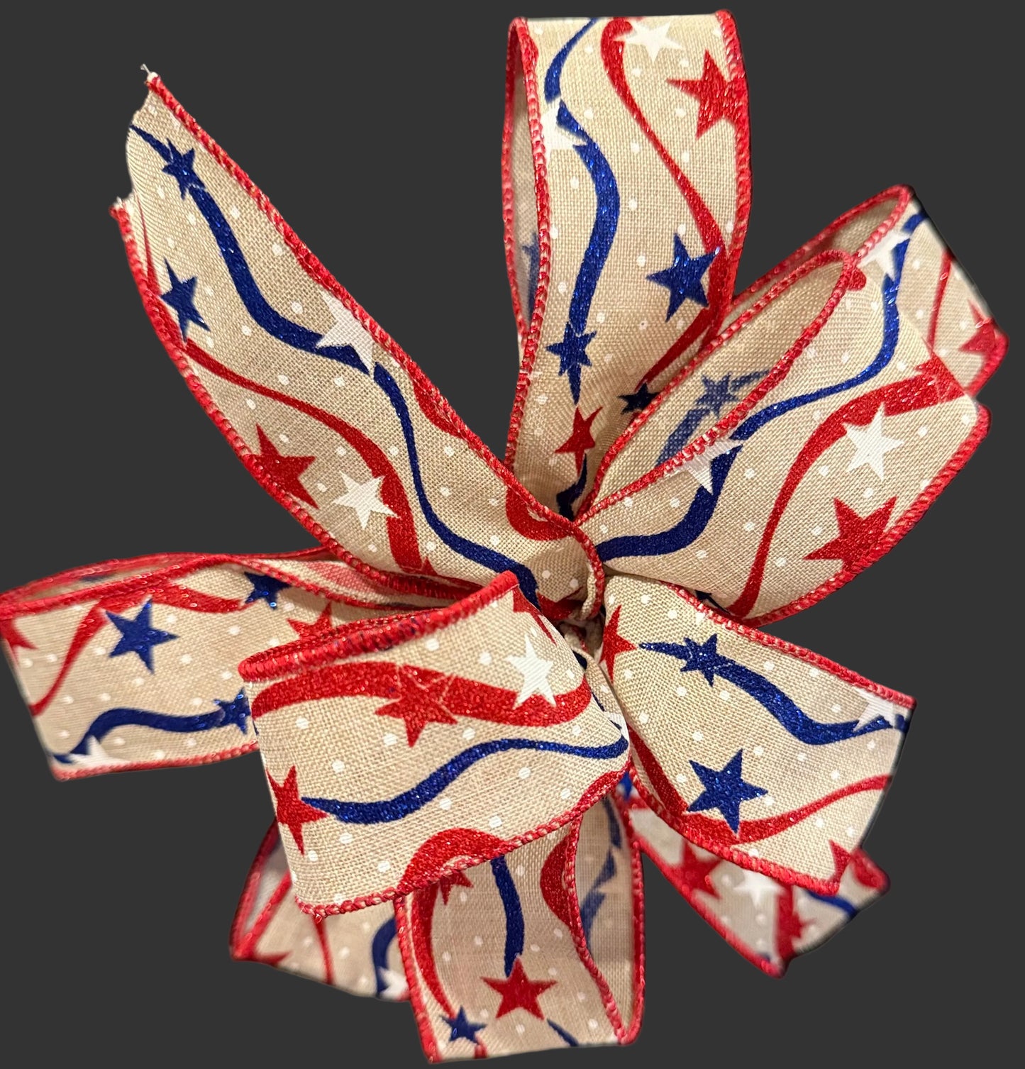 Patriotic Stars & Stripes Decorative Bow