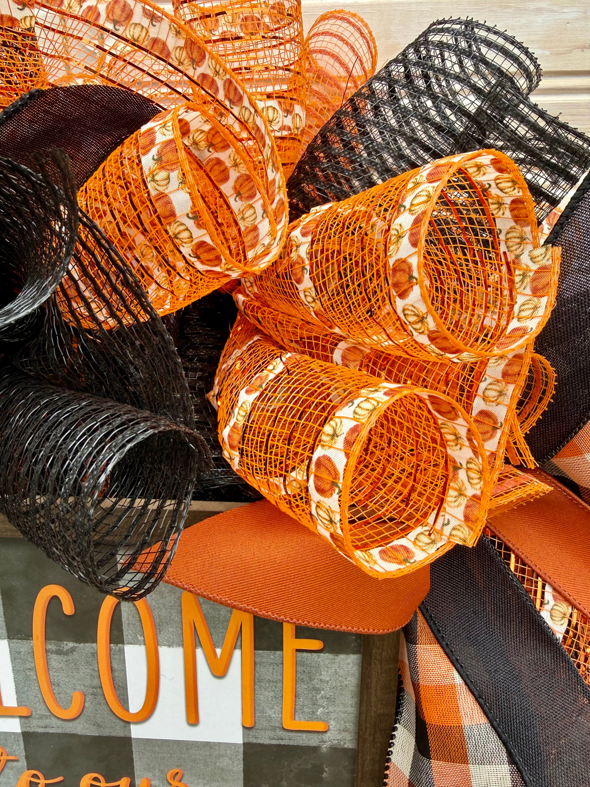 Welcome to Our Patch Fall Wreath | Handmade Pumpkin Patch Door Decor