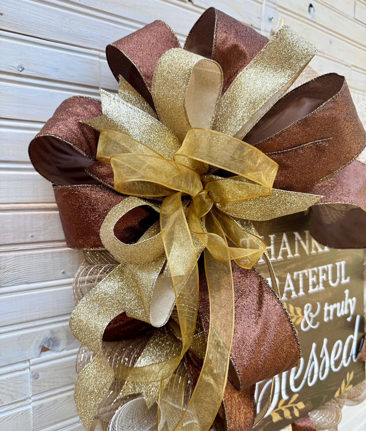 Thankful, Grateful & Truly Blessed Fall Wreath