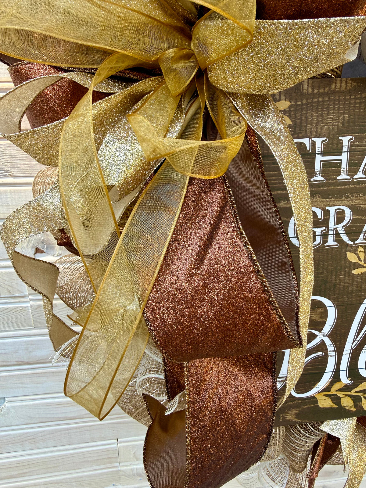 Thankful, Grateful & Truly Blessed Fall Wreath